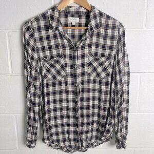 Lucky Brand plaid button up long sleeve shirt